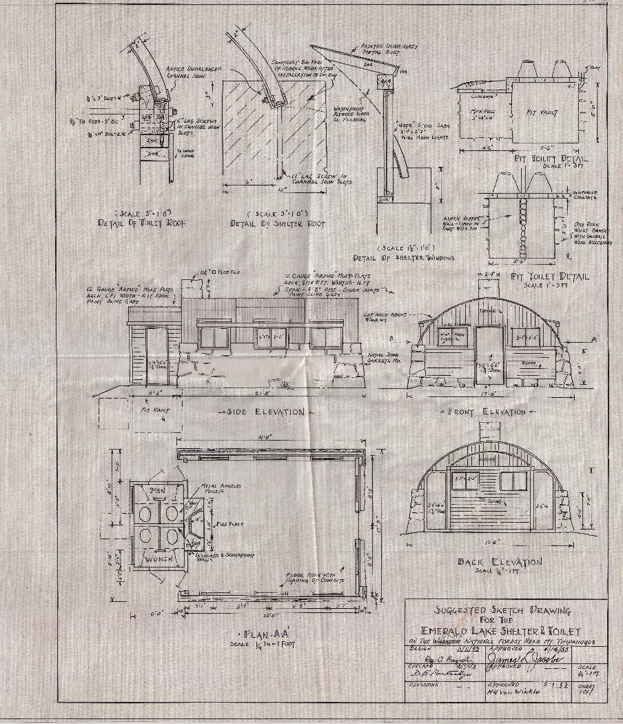 Screen shot shows Emerald Lake blueprints